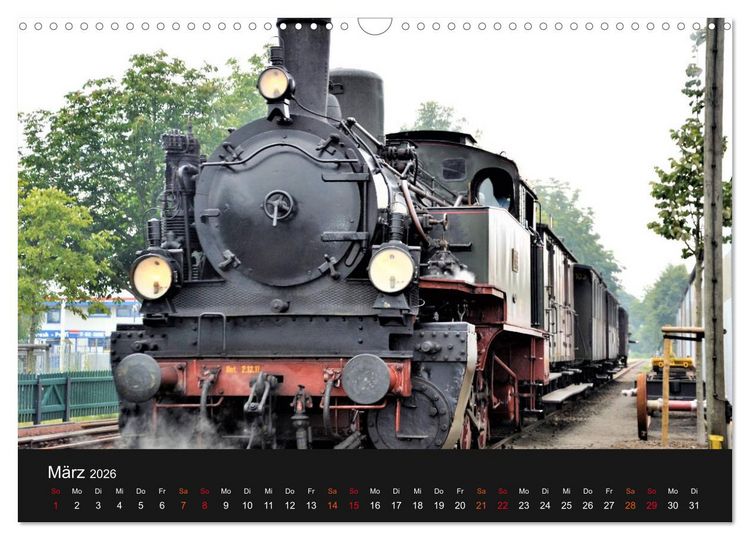 Produktbild: Dampflok-Nostalgie - 2026 schwergewichtige Lokomotiven (Wandkalender 2026 DIN A3 quer), CALVENDO Monatskalender