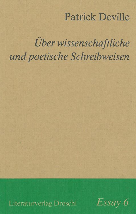 Produktbild: &Uuml;ber wissenschaftliche und poetische Schreibweisen