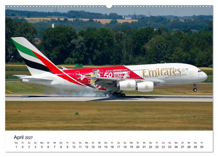 Produktbild: Airbus A380 - K&ouml;nig der L&uuml;fte (Wandkalender 2027 DIN A2 quer), CALVENDO Monatskalender