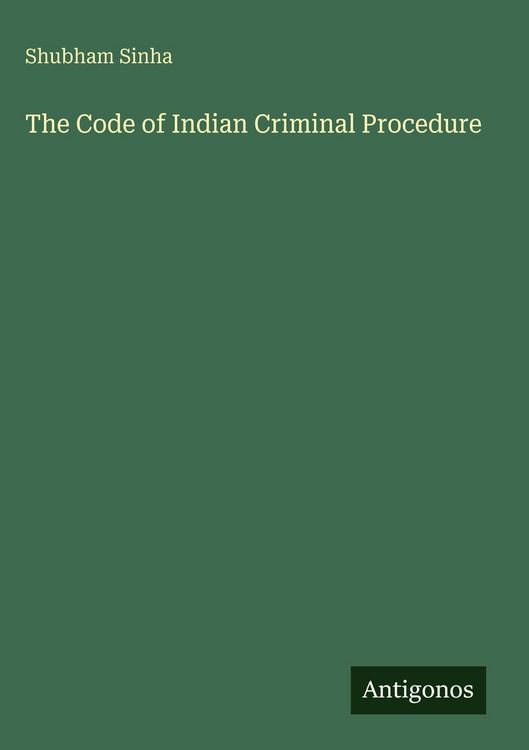 Produktbild: The Code of Indian Criminal Procedure