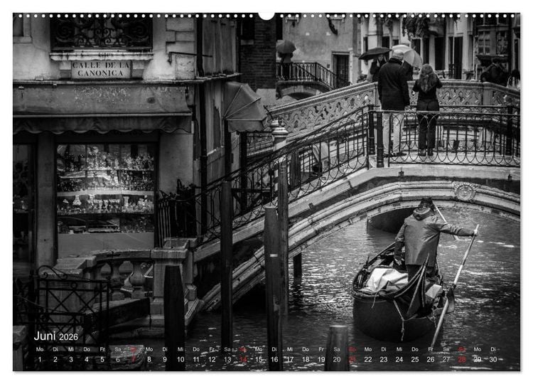 Produktbild: Venedig - Licht und Schatten (hochwertiger Premium Wandkalender 2026 DIN A2 quer), Kunstdruck in Hochglanz