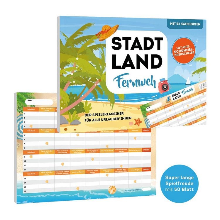 Produktbild: Stadt, Land, Fernweh &ndash; Der Spieleklassiker f&uuml;r alle Urlauber*innen