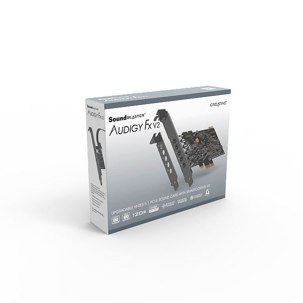 Produktbild: CREATIVE Sound Blaster Audigy FX V2 Hi-Res 5.1 PCIe Soundkarte