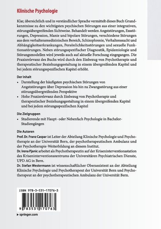 Produktbild: Klinische Psychologie