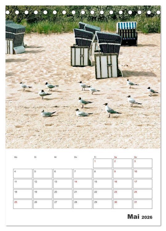 Produktbild: Usedom - Terminplaner (Tischkalender 2026 DIN A5 hoch), CALVENDO Monatskalender