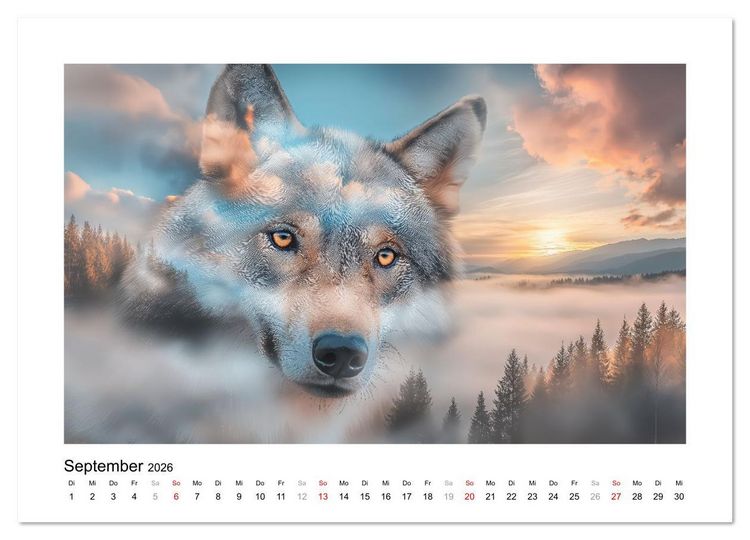 Produktbild: Tierisch wilde Waldbewohner (Wandkalender 2026 DIN A4 quer), CALVENDO Monatskalender