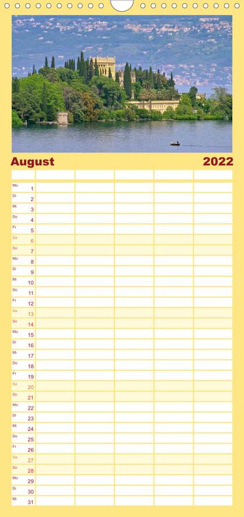 Produktbild: Familienplaner Gardasee (Wandkalender 2022 , 21 cm x 45 cm, hoch)