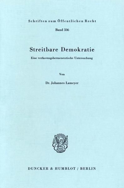 Produktbild: Streitbare Demokratie.
