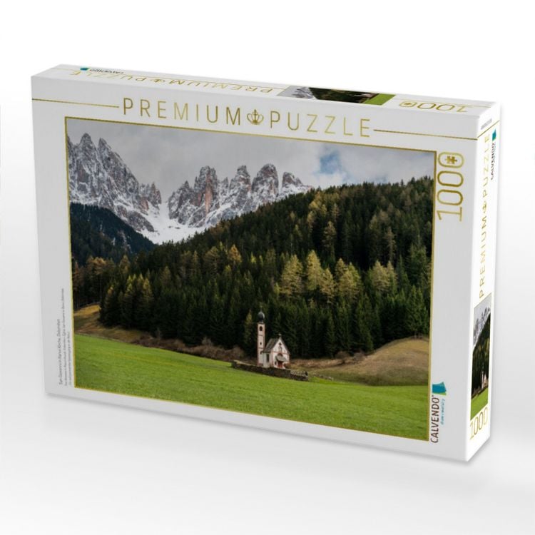 Produktbild: CALVENDO Puzzle San Giovanni in Ranui Kirche, Dolomiten | 1000 Teile Lege-Gr&ouml;&szlig;e 64x48cm Foto-Puzzle f&uuml;r gl&uuml;ckliche Stunden