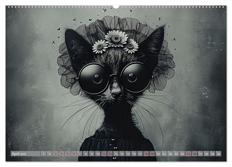 Produktbild: Miau-velous Momente (hochwertiger Premium Wandkalender 2026 DIN A2 quer), Kunstdruck in Hochglanz