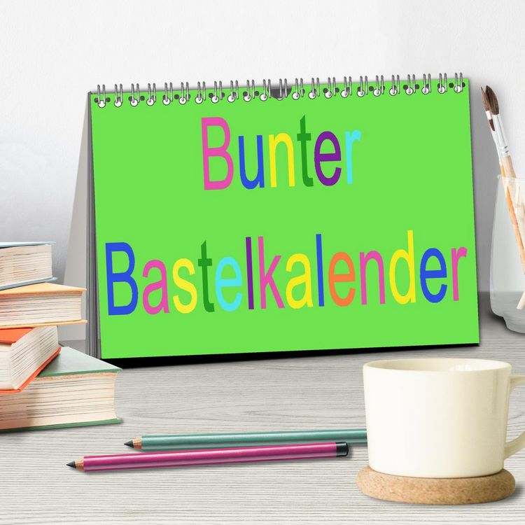 Produktbild: Bunter Bastelkalender (Tischkalender 2026 DIN A5 quer), CALVENDO Monatskalender