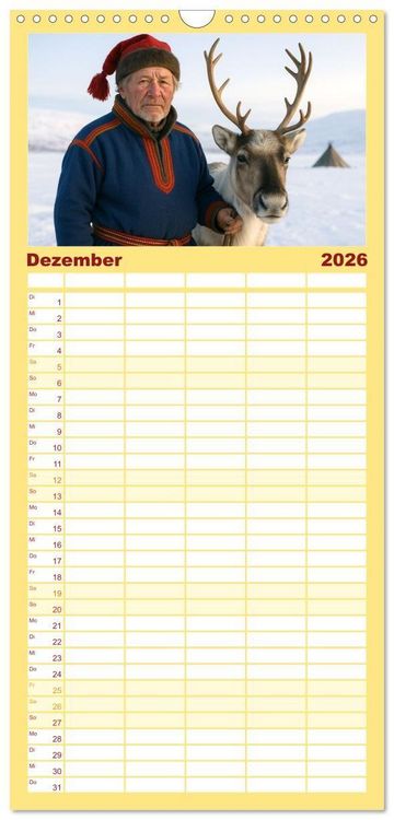 Produktbild: Familienplaner 2026 - Die H&uuml;ter alter Welten mit 5 Spalten (Wandkalender, 21 x 45 cm) CALVENDO