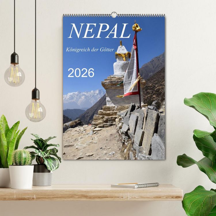Produktbild: Nepal- K&ouml;nigreich der G&ouml;tter (Wandkalender 2026 DIN A2 hoch), CALVENDO Monatskalender