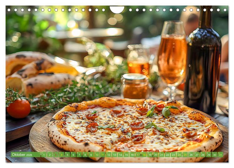 Produktbild: Pizza f&uuml;r Genie&szlig;er! - Erleben Sie jeden Monat neue Pizza-Momente (Wandkalender 2026 DIN A4 quer), CALVENDO Monatskalender