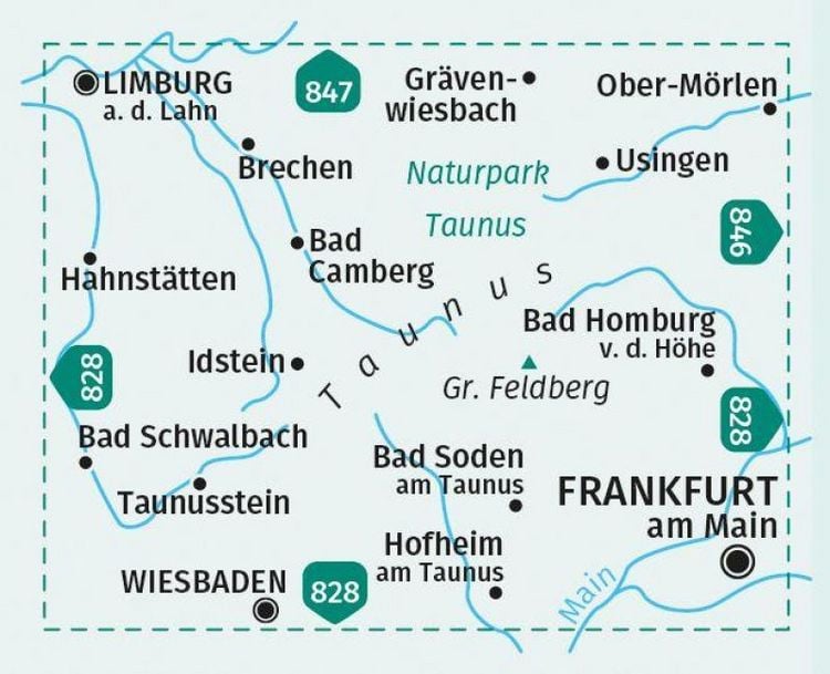 Produktbild: KOMPASS Wanderkarte 840 &Ouml;stlicher Taunus 1:50.000