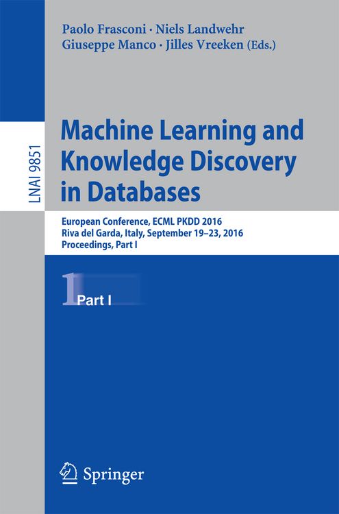 Produktbild: Machine Learning and Knowledge Discovery in Databases
