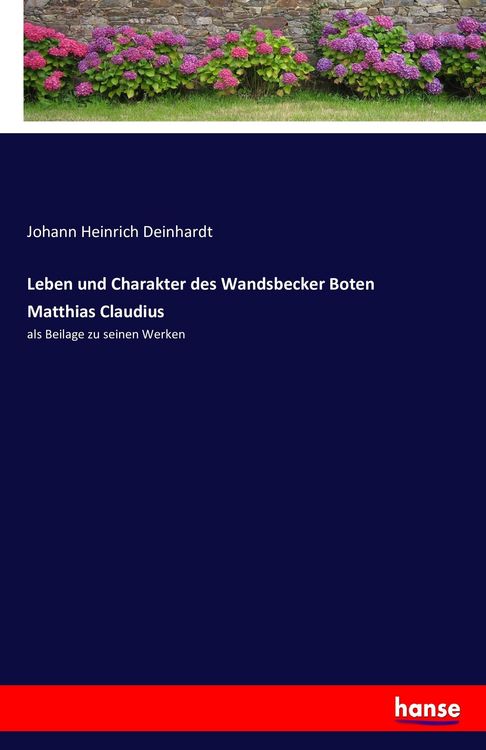 Produktbild: Leben und Charakter des Wandsbecker Boten Matthias Claudius