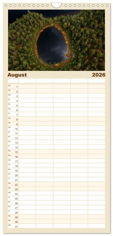 Produktbild: Familienplaner 2026 - Wildes Finnland mit 5 Spalten (Wandkalender, 21 x 45 cm) CALVENDO