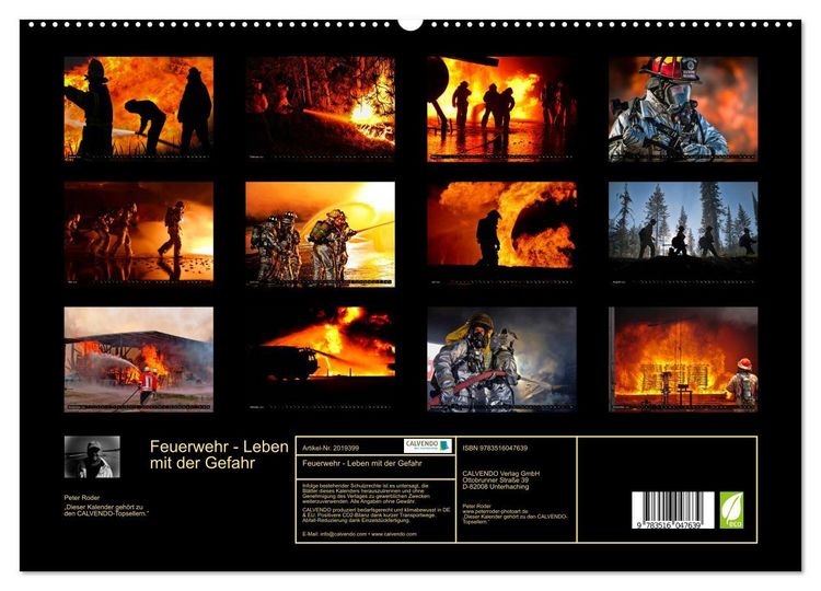 Produktbild: Feuerwehr - Leben mit der Gefahr (hochwertiger Premium Wandkalender 2026 DIN A2 quer), Kunstdruck in Hochglanz