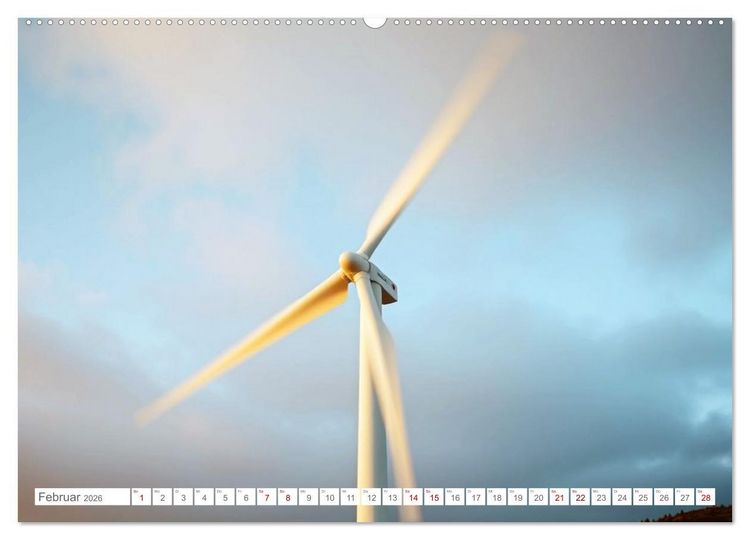 Produktbild: Die Poesie und Kraft des Windes - Windkraft in Bewegung (hochwertiger Premium Wandkalender 2026 DIN A2 quer), Kunstdruck in Hochglanz
