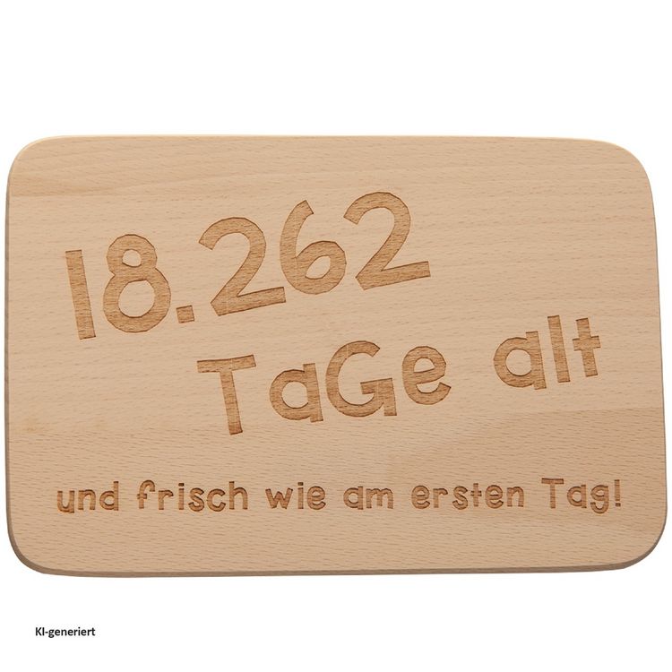 Produktbild: neuetischkultur Fr&uuml;hst&uuml;cksbrettchen 18.262 Tage alt und...