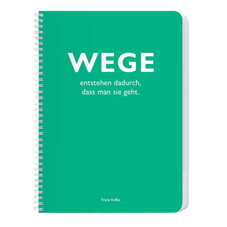 Produktbild: Ringbuch A4, "Wege entstehen dadurch, dass man sie geht." (Franz Kafka)