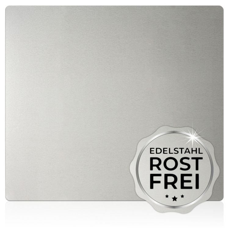 Produktbild: Wandblende Edelstahl, zuverl&auml;ssiger Spritzschutz
