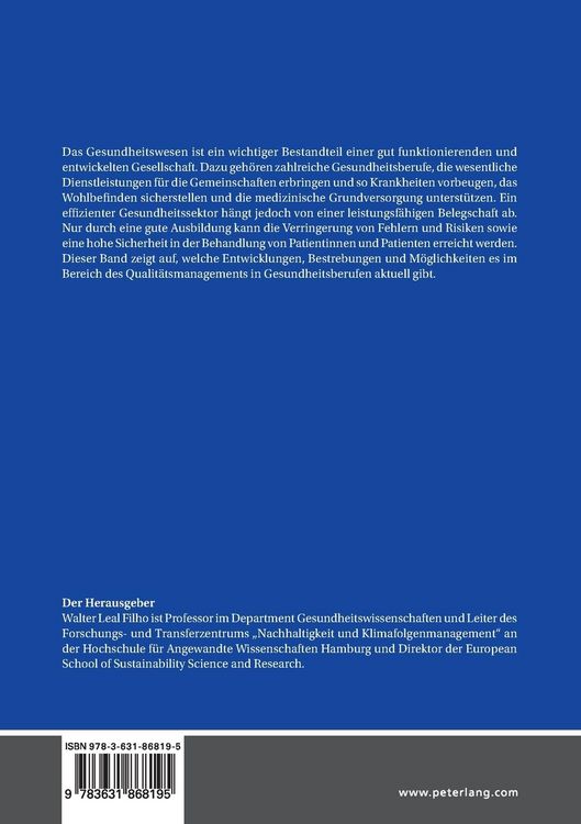 Produktbild: Qualit&auml;tsmanagement in Gesundheitsberufen