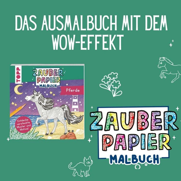 Produktbild: Zauberpapier Malbuch Pferde