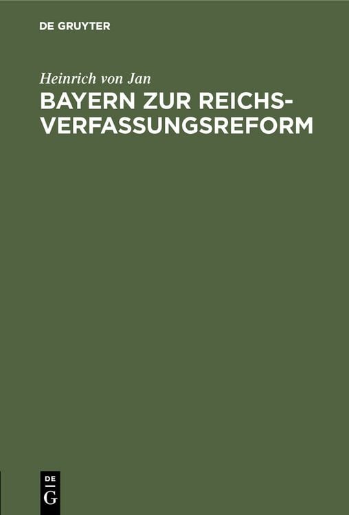 Produktbild: Bayern zur Reichsverfassungsreform