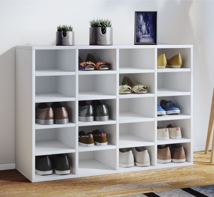 Produktbild: Holz Regal Schuhschrank Schuhregal Hinsol L