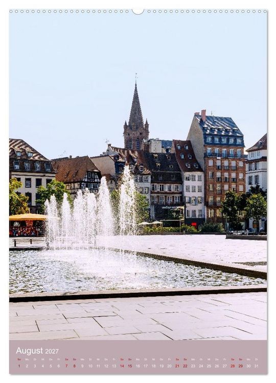 Produktbild: Zeitloses Strasbourg. Kan&auml;le, Fachwerk und els&auml;ssisches Flair (hochwertiger Premium Wandkalender 2027 DIN A2 hoch), Kunstdruck in Hochglanz
