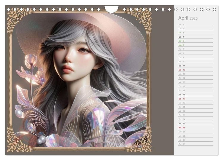 Produktbild: Gesichter als Leinwand (Wandkalender 2026 DIN A4 quer), CALVENDO Monatskalender