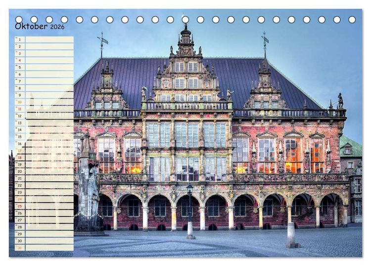 Produktbild: Der kleine Bremen Kalender (Tischkalender 2026 DIN A5 quer), CALVENDO Monatskalender