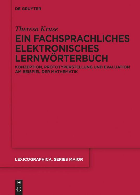 Produktbild: Ein fachsprachliches elektronisches Lernw&ouml;rterbuch