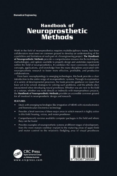 Produktbild: Handbook of Neuroprosthetic Methods