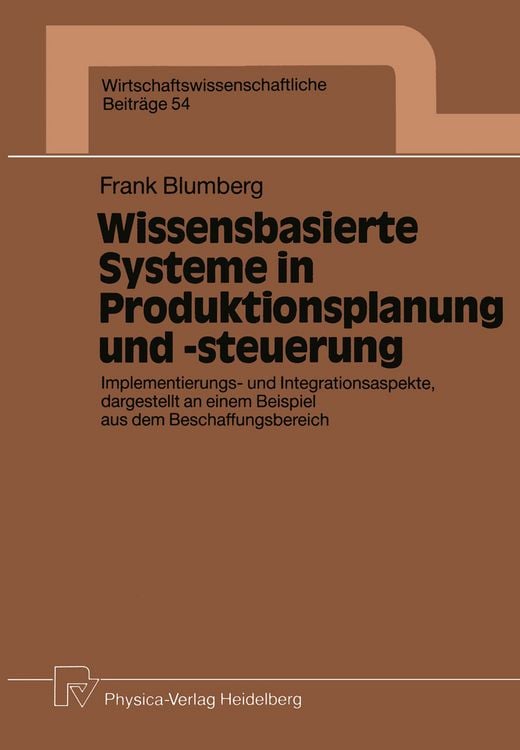 Produktbild: Wissensbasierte Systeme in Produktionsplanung und -steuerung