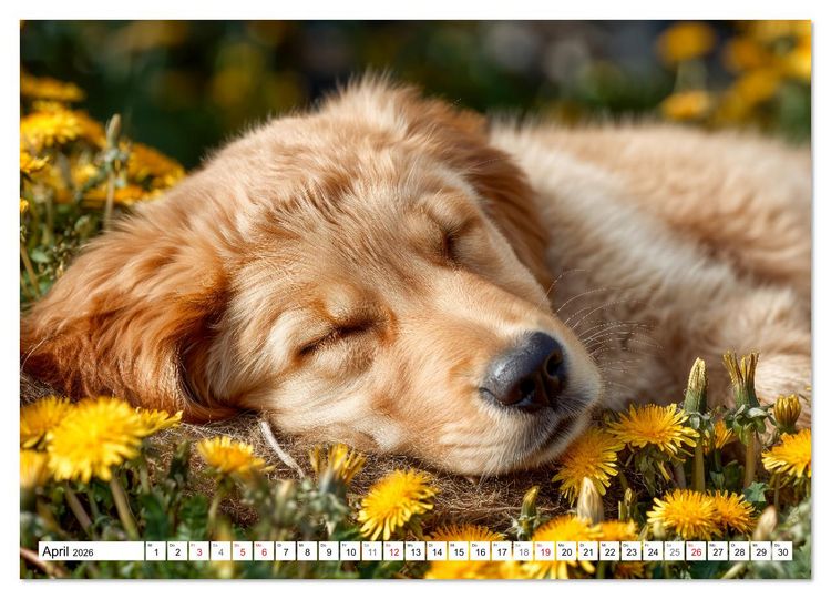 Produktbild: GUTE NACHT - Schlafende Tiere, traumhaft sch&ouml;n (hochwertiger Premium Wandkalender 2026 DIN A2 quer), Kunstdruck in Hochglanz