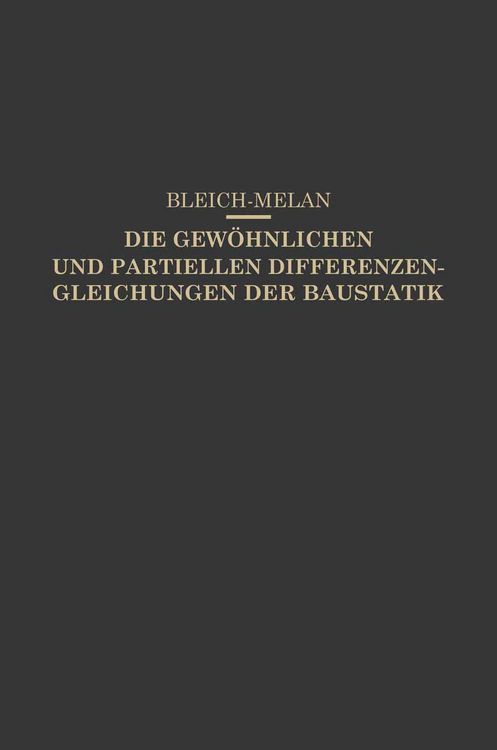 Produktbild: Die Gew&ouml;hnlichen und Partiellen Differenzengleichungen der Baustatik