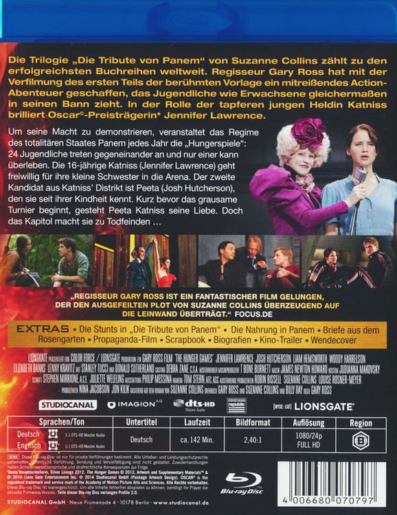 Produktbild: Die Tribute von Panem - The Hunger Games