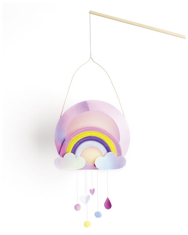 Produktbild: FOLIA Bastelartikel Laternen-Bastelsets SWEET RAINBOW, inkl. 1 LED-Licht und Batterien
