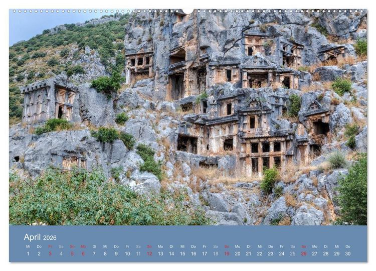 Produktbild: Lykien - T&uuml;rkei, eine Reise zu den Sch&auml;tzen der Vergangenheit (Wandkalender 2026 DIN A2 quer), CALVENDO Monatskalender