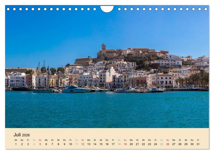 Produktbild: Ibiza Dalt Vila, Sa Penya und La Marina (Wandkalender 2026 DIN A4 quer), CALVENDO Monatskalender