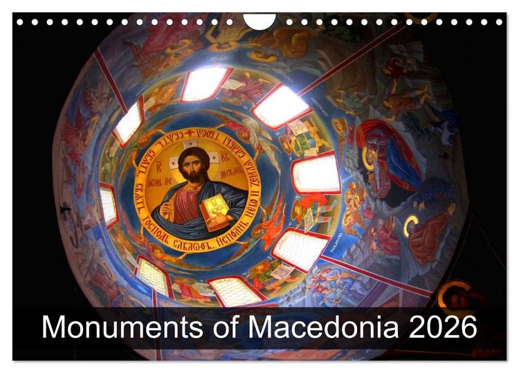Produktbild: Monuments of Macedonia 2026 (Wall Calendar 2026 DIN A4 landscape), CALVENDO 12 Month Wall Calendar