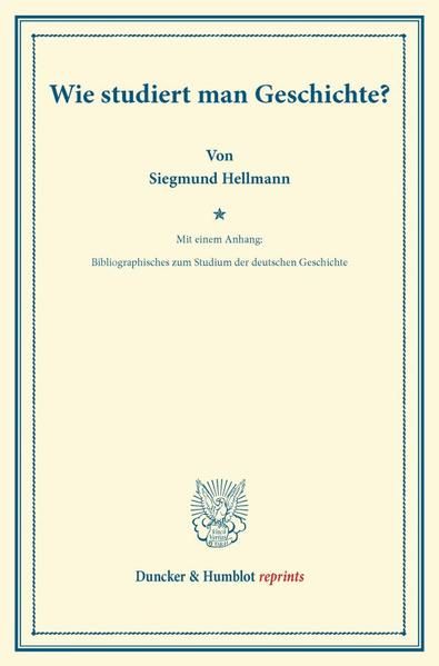 Produktbild: Wie studiert man Geschichte?