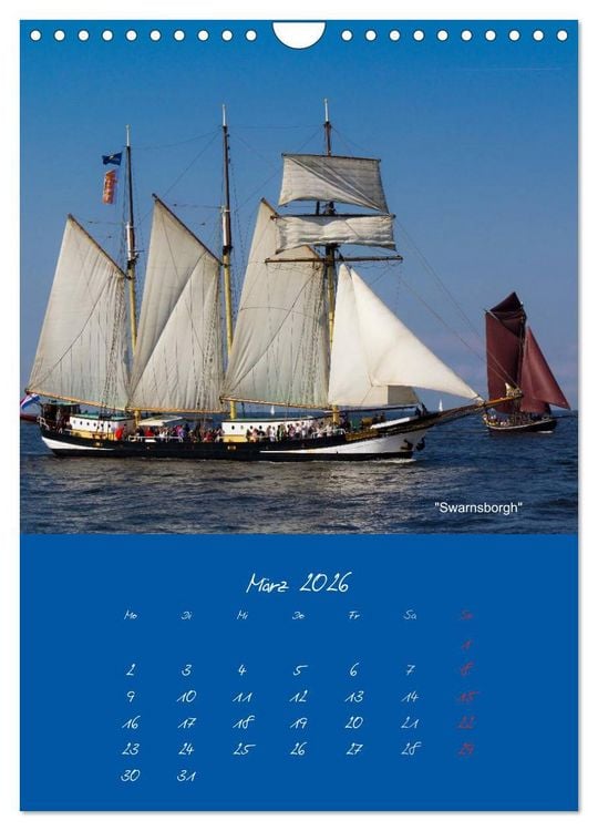 Produktbild: Unter Segeln (Wandkalender 2026 DIN A4 hoch), CALVENDO Monatskalender