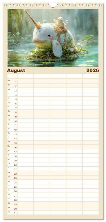 Produktbild: Familienplaner 2026 - Paradoxe fantastische Welten - M&auml;rchenhaft verspielt mit 5 Spalten (Wandkalender, 21 x 45 cm) CALVENDO