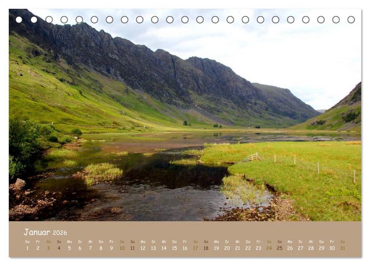 Produktbild: Schottische Highlands (Tischkalender 2026 DIN A5 quer), CALVENDO Monatskalender