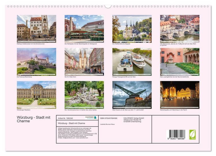 Produktbild: W&uuml;rzburg - Stadt mit Charme (hochwertiger Premium Wandkalender 2026 DIN A2 quer), Kunstdruck in Hochglanz