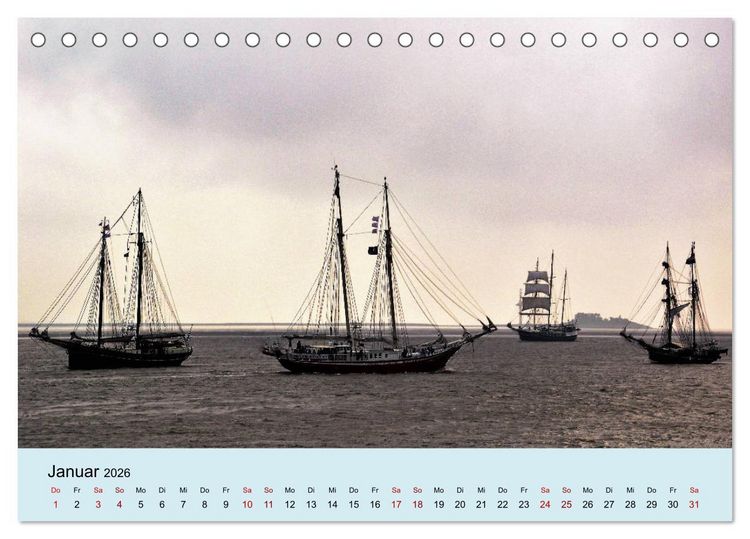 Produktbild: Parade der Windjammer - 2026 (Tischkalender 2026 DIN A5 quer), CALVENDO Monatskalender